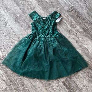 Cat & Jack Green Formal Kids Dress